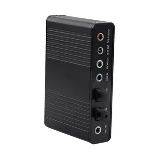 Externe Soundkarte 5.1, 6-Kanal-Soundkarte, externer digitaler optischer SPDIF Audio Ausgangsadapter USB Audio Adapter für PC, Laptops, Desktop, Computer