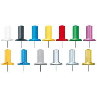 Exacompta Papic Reißnägel PS (Polystyrol) 10 mm Mehrfarbig 100 Stück