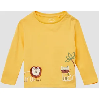 s.Oliver Longsleeve aus Baumwolle mit Artwork - gelb - 68