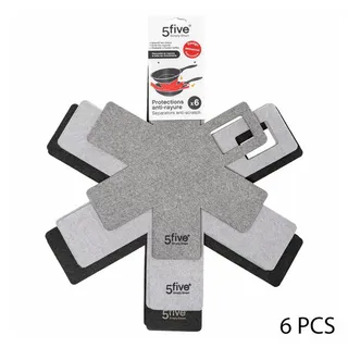 Five 5five Simply Smart Pfannentrenner in mehrfarben - Kratzfeste Abdeckungen im 6er-Set,