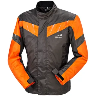 FAST WAY Rain Basic Motorrad Regenjacke Herren, 2 Außen- und 1 Innentasche, Weitenverstellbar An Taille & Ärmelsaum, Reflexprints, Hochabschließender Kragen, Motorrad Regenbekleidung, 3XL - 3XL