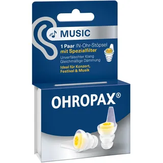 Ohropax Ohrstöpsel Music SNR 19 dB, für Konzerte, 1 Paar