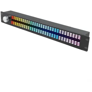 Digitaler 15-Band Equalizer mit 31-Band Musikspektrum Anzeige, Dual-Kanal für DSP Audio Prozessor für Bühne KTV Bar, Fernbedienung, Schwarz