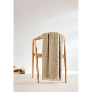 s.Oliver Boucle Decke Kuscheldecke 140 x 210 cm Beige
