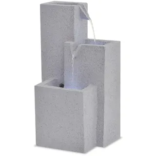vidaXL Zimmerbrunnen mit LED 22,5 x 18 x 40,6 cm Grau