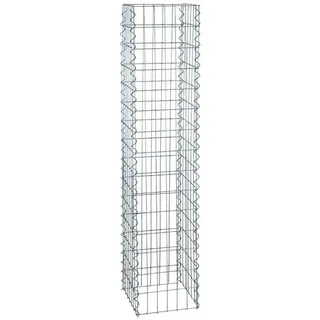 Estexo Gabionen-säule 150 cm Höhe - feuerverzinkt - 4-eck Säulengabione 50/100/150/200
