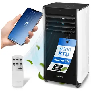 CLATRONIC 3-in-1-Klimagerät CL 3716, WiFi-Steuerung, Kühlen, Entfeuchten, Ventilieren schwarz