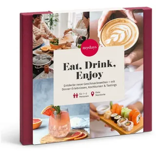 mydays Erlebnisgutschein Geschenkbox Eat, Drink, Enjoy!, Geschmackserlebnisse fuer Geniesser - sooo lecker!