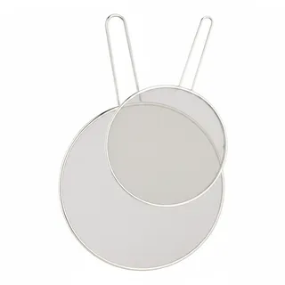 Relaxdays Spritzschutz für Pfannen, 2er Set, Silber