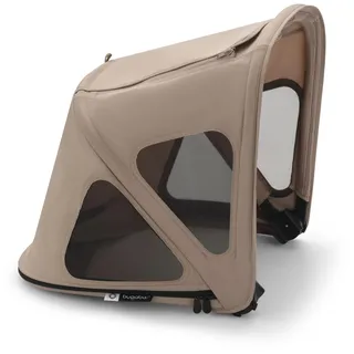 Bugaboo Fox und Fox Cub Sonnendach mit Lüftungsfenstern, ausziehbar für zusätzlichen und optimalen Sonnenschutz, wasserabweisend, kompatibel mit allen Bugaboo Fox und Fox Cub Modellen, Dune Taupe