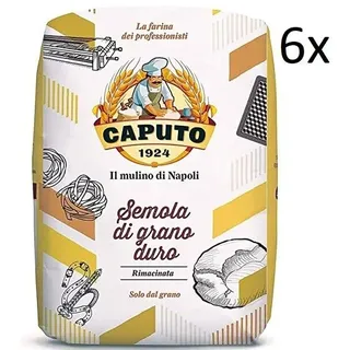 6x Caputo Il Mulino di Napoli Semola di grano duro Hartweizengrieß 1Kg