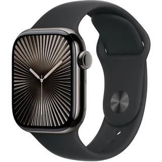 GPS + Cellular 42 mm Titangehäuse schwarz Sportarmband schwarz M/L