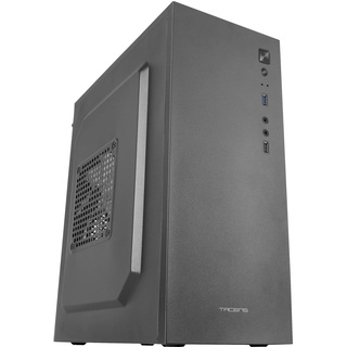 Tacens 2ALUXM, PC Gehäuse Mini-Tower Micro-ATX, 12cm Lüfter, Ultraleichter Stahl, Schwarz