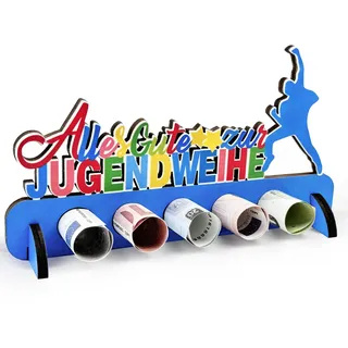 Geldgeschenk Jugendweihe, Holz Jugendweihe Geschenke für Jungen und Mädchen, EIN Geschenk mit Guten Wünschen für die Kinder