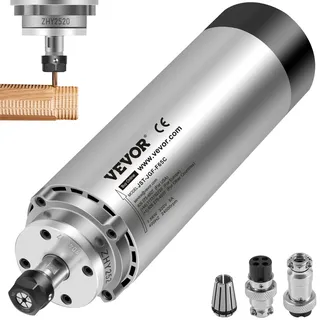 Vevor Spindelmotor CNC Spindelmotor Luftgekühlte 1,5 Kw, Luftkühlung Spindelmotor 220 - 250 V Luftgekühlter Motor für CNC Spannzangenfutter 8000-24000 U/min Air Cooled Spindle Motor Wind Cooled