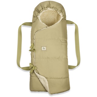 hauck 3in1 Babytragetasche, Fußsack und Spieldecke Carry N Play, Babynest ab Geburt, Einfache und Sichere Befestigung am Buggy, Weiches Inlay, Waschbar (Teddy Fleece Green)