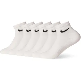 Nike Everyday Cushioned Trainings-Knöchelsocken White/Black 38-42