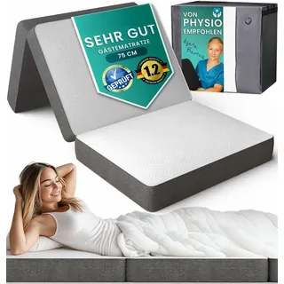 DYNMC you Klappmatratze – Gästematratze klappbar – 14cm dick & bequem H3 – Faltbare Matratze, platzsparend klappbar – Reisebett Erwachsene – Test SEHR GUT Oeko TEX Standard – Waschbarer Bezug - 75 x 195 cm