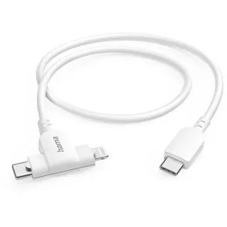 Hama USB-C auf Lightning Adapter 1,5 m Weiß