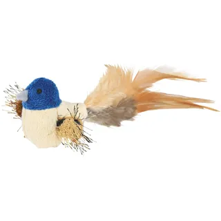 Trixie Vogel mit Federn, Plüsch, 8 cm