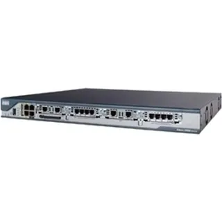 Cisco 2801, 10, 100 Mbit/Sek, 10/100Base-T(X), Ethernet (RJ-45), IOS, 128-bit AES, 192-bit AES, 256-bit AES, 3DES, DES, 1U - Schwarz/Blau/Silber