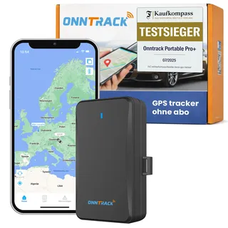 ONNTRACK Portable Pro+ GPS Tracker Auto – Eingebauter Tracker mit Echtzeit GPS Live Tracking, Ohne ABO, 90 Tage Akkulaufzeit, 4G LTE Peilsender mit App-Steuerung und Manipulationsalarm