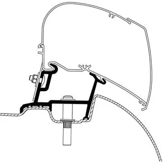 Thule Omnistor 6300 Adapter für Mercedes Sprinter ab 2007 / VW Crafter 2007-2016 ohne C-Schiene