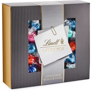 Lindt Schokolade LINDOR Home Office Box | 933 g | Ca. 74 Kugeln mit zartschmelzender Füllung, Sorten: Milch, Dark 45%, Erdbeer-Sahne, Cocos, Stracciatella | Pralinengeschenk | Großpackung