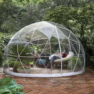 ZIXIAOS Gartenkuppel, 3,6 M, Gartenkuppel, Iglu, PVC-Iglu, Gewächshaus, Iglu-Kuppel, Geodätische Kuppel, Outdoor-Iglu-Kuppel Mit PVC-Abdeckung Für Gewächshaus, Esszimmer, Camping, Spielhaus