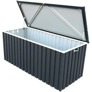 Duramax Metall Gerätebox Garten Aufbewahrungsbox Kissenbox 770 l, 174 x 73 x 73 cm - Grau