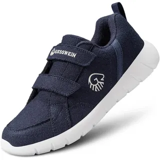 Giesswein Merino Easy Step Men - Herren Merino Schuh mit Klett | Wechselbares Fußbett & rutschfeste Sohle – bequemer Halbschuh aus Merino mit Klettverschluss, schnell an- und ausgezogen - 43 EU