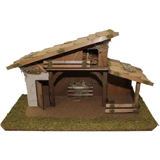 Alfred Kolbe Krippe aus Holz, 59x30x32,5 cm, für Figuren bis 12 cm Höhe, braun