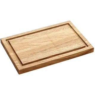 Holz-Leute Holzschneidebrett rechteckig klein, Schneidebrett für die Küche, aus robuster Eiche, Maße: 30 x 20 x 2 cm | Holz-Leute