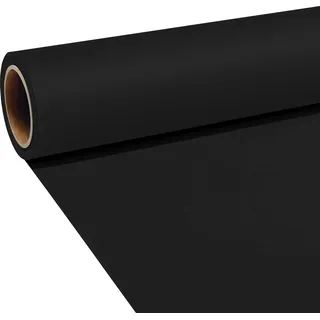 Joby Seamless Creator Background Paper, Photography Backdrop for Videos, Streaming, Interviews, Backdrops Photoshoot, Props, Size 1.35X11m, Black on, JB01881-BWW
