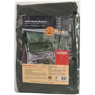 Noor Holz-Abdeckplane 1,5 x 6 m 210 g/m2 Grün/Schwarz