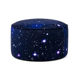 LUMALAND Sitzsack Pouf Galaxy | kompaktes 3-in-1 Sitzkissen - Indoor Hocker, Tischchen & Fußschemel | ideal als Sitzsack Erwachsene & Sitzsack Kinder I Bean Bag mit flexibler Füllung & stylishem Print