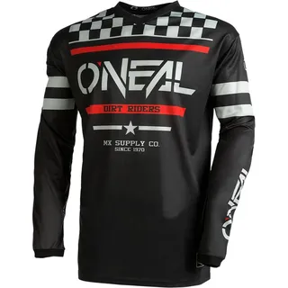 O'Neal Oneal Element Squadron V.22 Motocross Jersey, schwarz/grau/rot, S - S