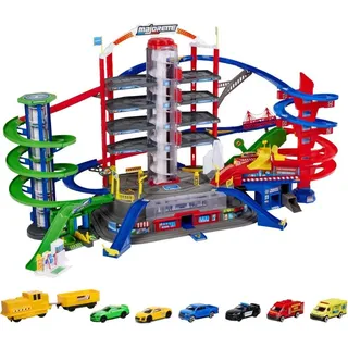 MAJORETTE Super City Garage + 6 Vehicles