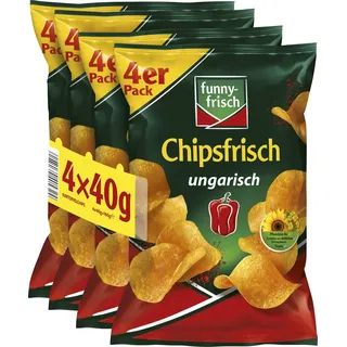 Funny-Frisch Chipsfrisch ungarisch Chips 4x 40,0 g, 4 St.