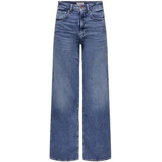 Only Jeans ONLMADISON BLUSH HW WIDE Leg aus Baumwoll-Mix Modell 'MADISON', Jeansblau, M/30