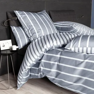 JANINE Kissenbezug Interlock-Jersey 40 x 40 cm Grau