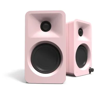 Kanto ORA 100W Powered Bi-amp Reference Desktop Computer Speakers w/Bluetooth 5.0 & USB-C | 100 Hz Crossover | Reference Quality Sound | Pair | Pink