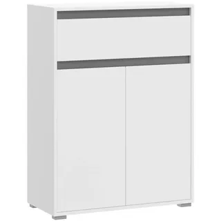 MID.YOU Torino 76 x 102 x 35 cm grau/weiß mit Schubladen