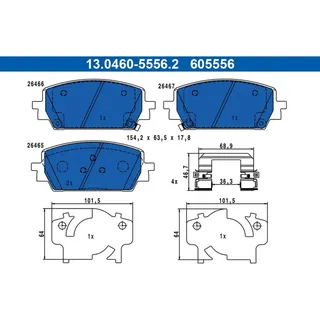 ATE Bremsbelagsatz, Scheibenbremse 13.0460-5556.2