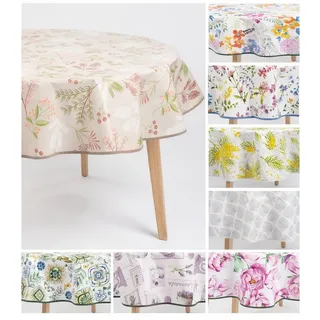 Laro Tischdecke rund Ø 160 cm Weiß