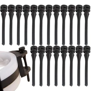 WeddHuis 20 Stück Gummi Lüfter Halterungen, PC Schrauben Set, Silikon Gummistifte, Anti Vibrations Gummi Befestigung für Computer, PC, Gehäuselüfter (45mm)