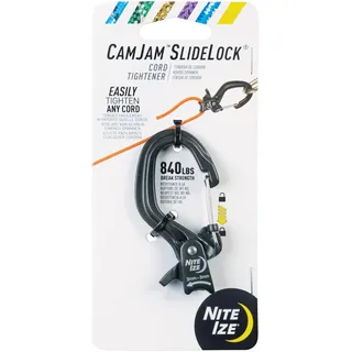Nite IZE CamJam SlideLock Kabelspanner, klein, Schwarz