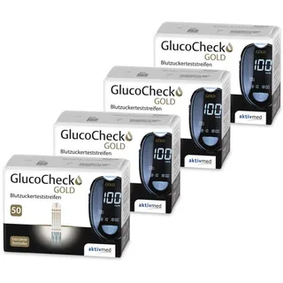 GlucoCheck Gold Blutzuckerteststreifen 4x50 St