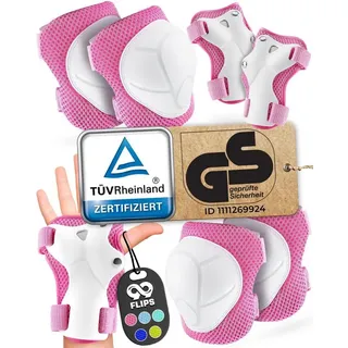 99flips Protektoren Schoner Set Kinder - TÜV Skateboard Schützer Set Scooter Knieschoner