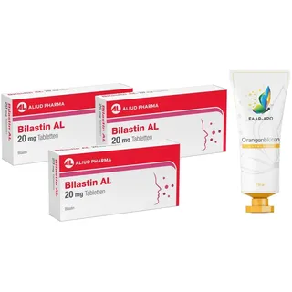 BILASTIN 20mg Sparset 3x20 St. inkl. einer hochwertigen Handcreme Marke Faar-Apo - Allergietabletten bei Heuschnupfen, Allergie-Linderung bei Pollen, Tierhaar & Hausstaub